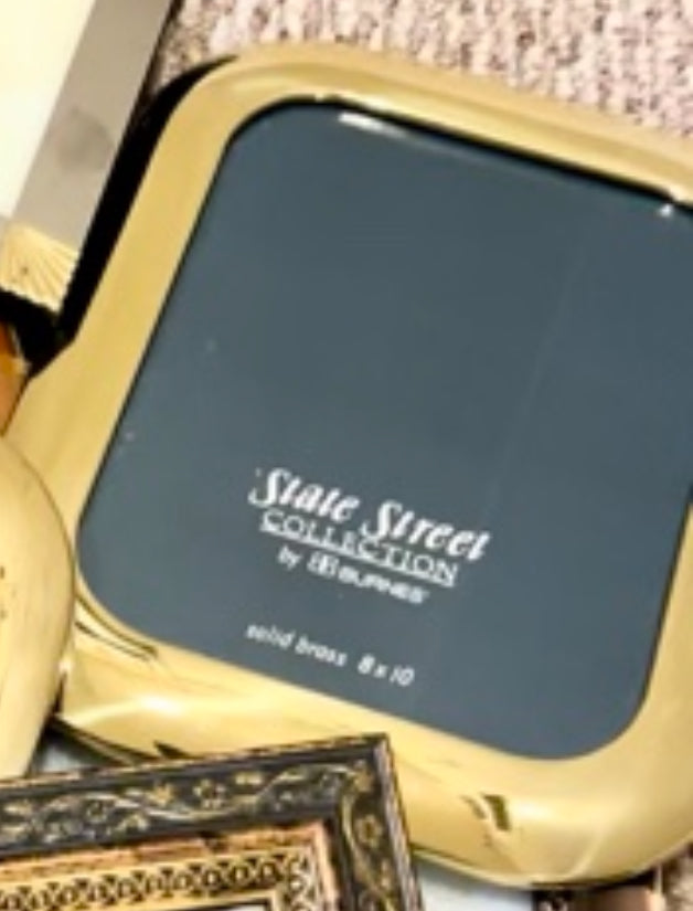 Lovely lacquered Brass designer frame 8 x 10 (2 available)