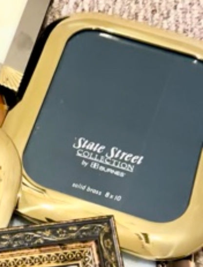 Lovely lacquered Brass designer frame 8 x 10 (2 available)