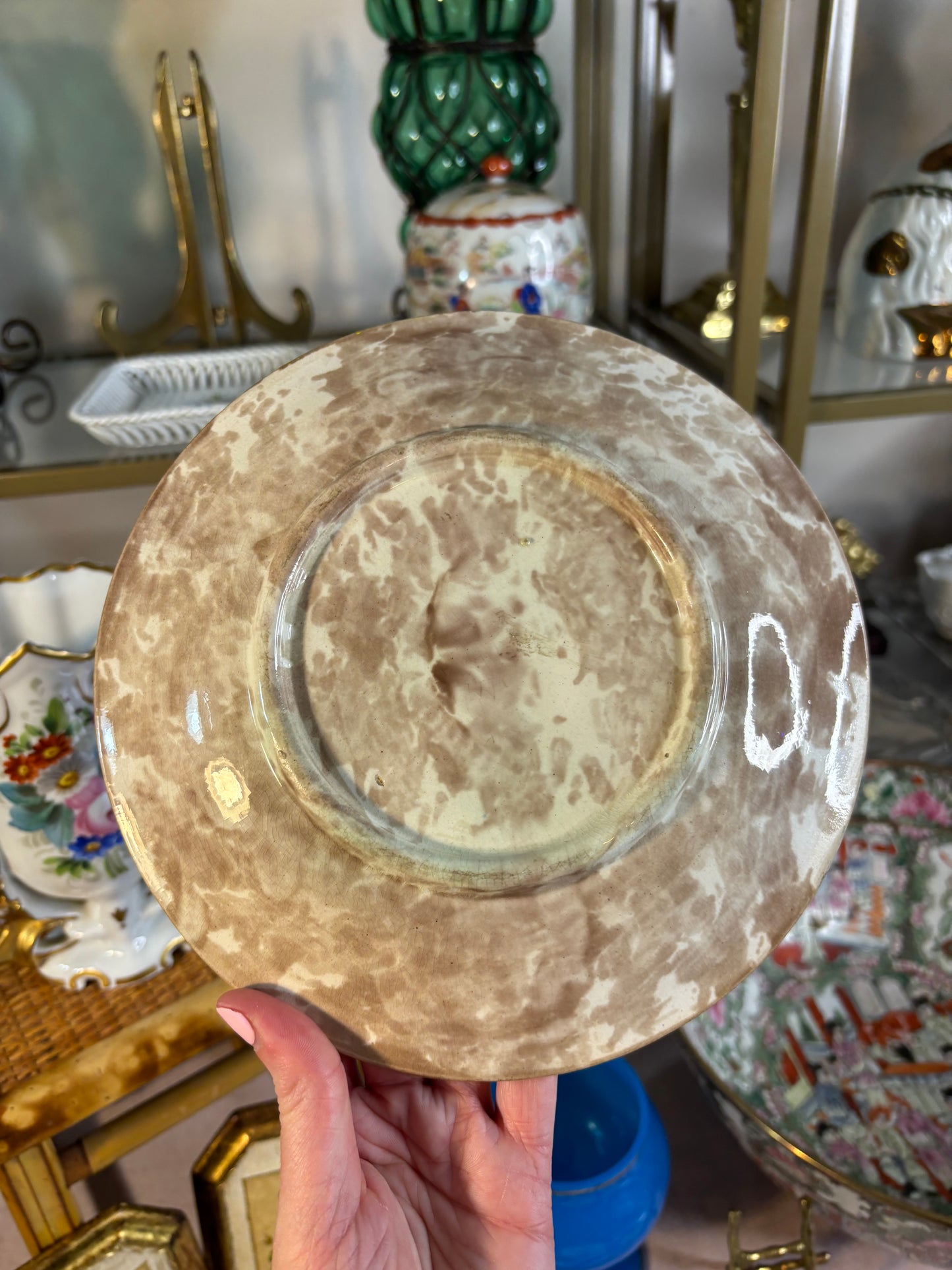Reserved! Stunning antique blackberry majolica plate!