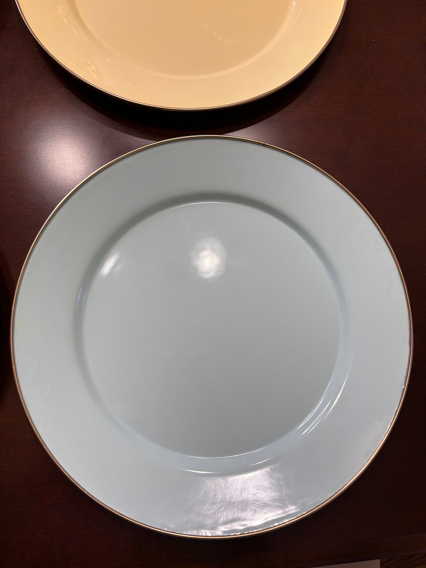 Mackenzie Childs Enamel Chargers set of 5!