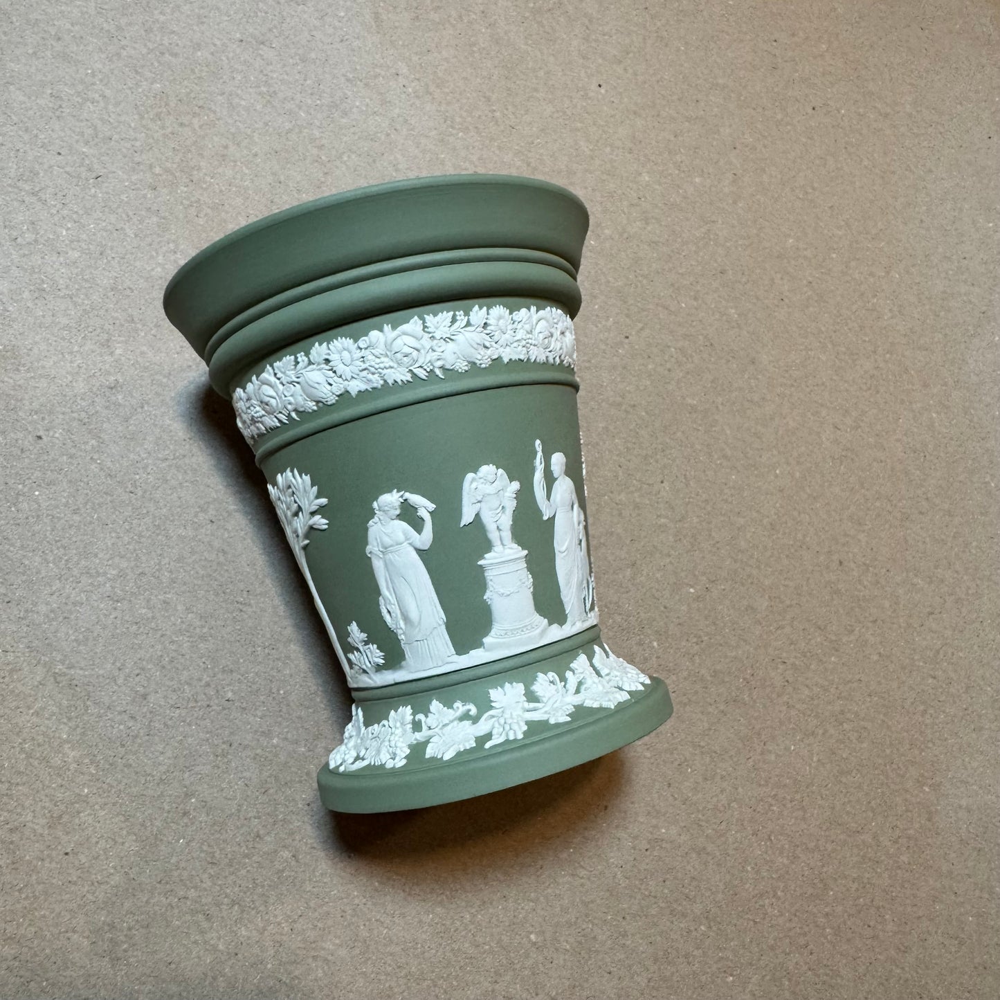 Live 06/15 Sage green Wedgwood 5” vase