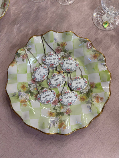 Beautiful decanter tags set of 7!
