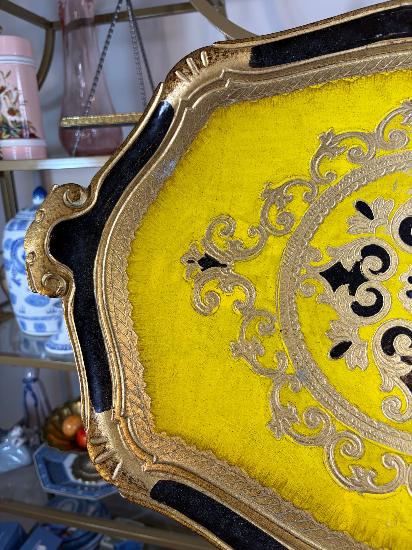 Gorgeous Florentine large tray with handles!