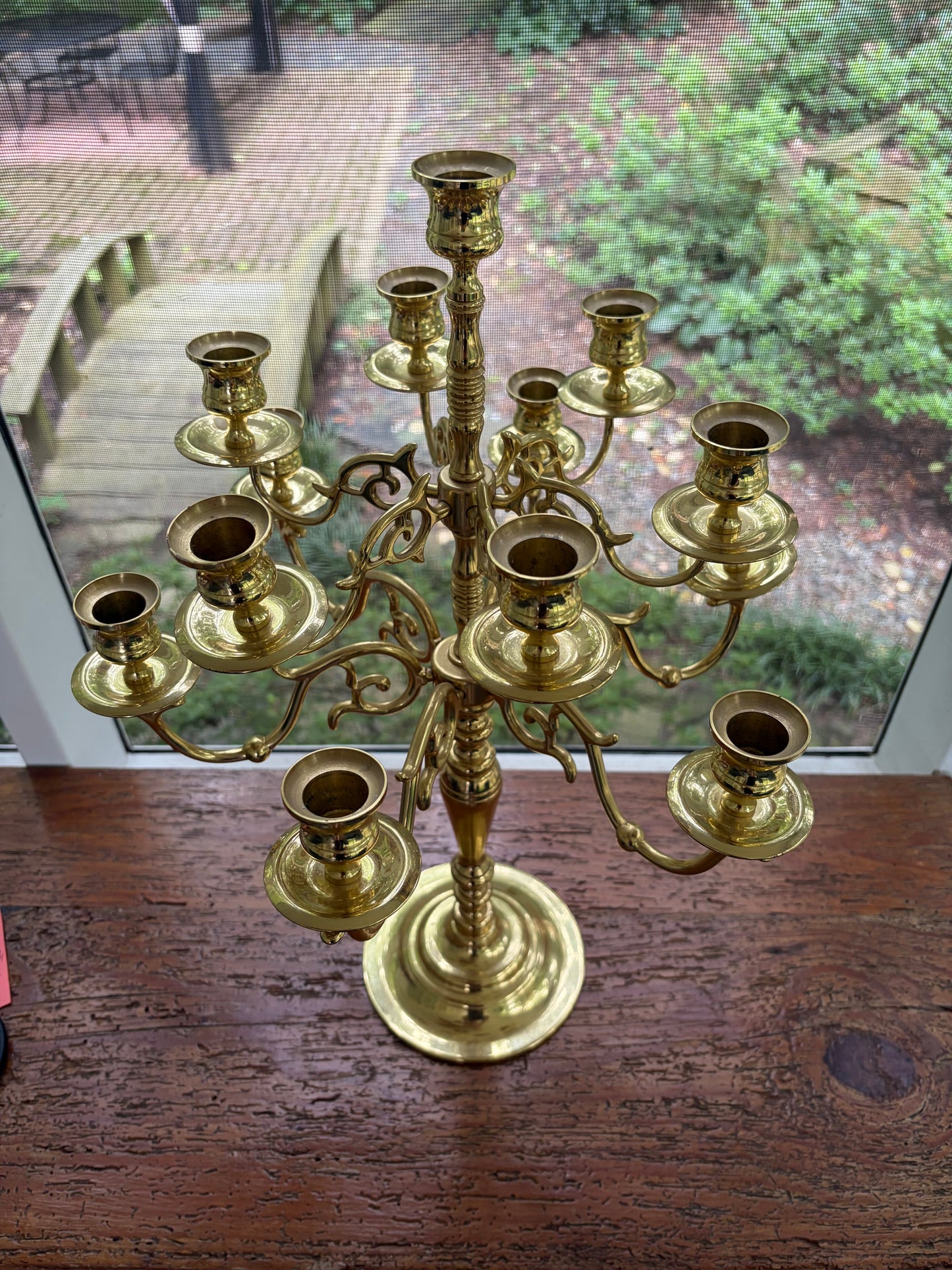Stunning Baldwin Brass 13 arm candelabra!