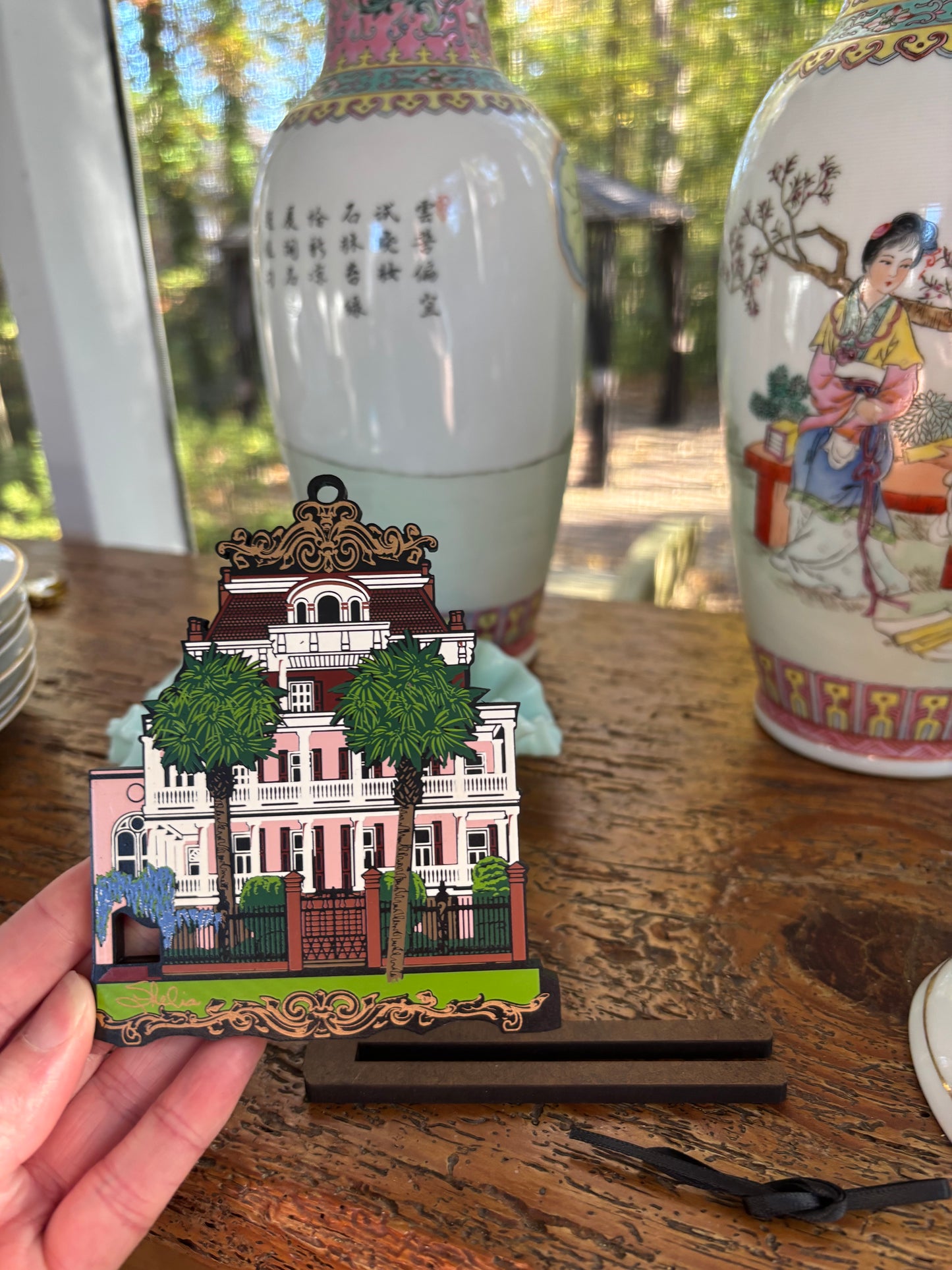Charleston wooden house by Shelia! Ornament or decoration!