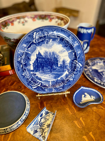 Antique Wedgwood Historical Blue Plates (c. 1899) – Boston & Albany – Sold Individually