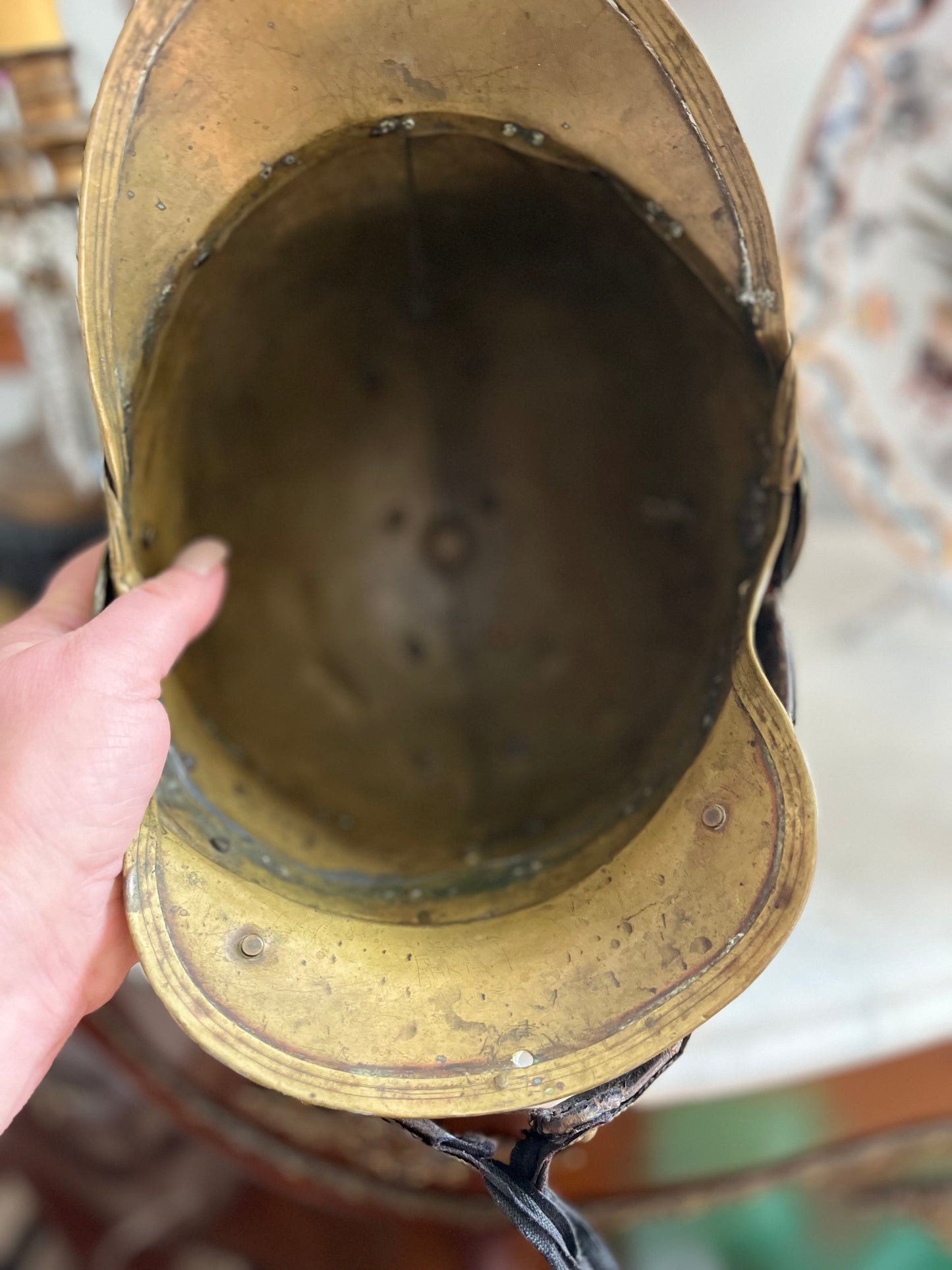 Striking 19th-Century French Sapeurs-Pompiers Ceremonial Helmet — Digny Fire Brigade — Original Horsehair Plume