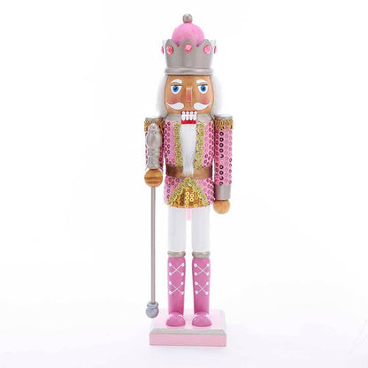 15"WOODEN PINK NUTCRACKER