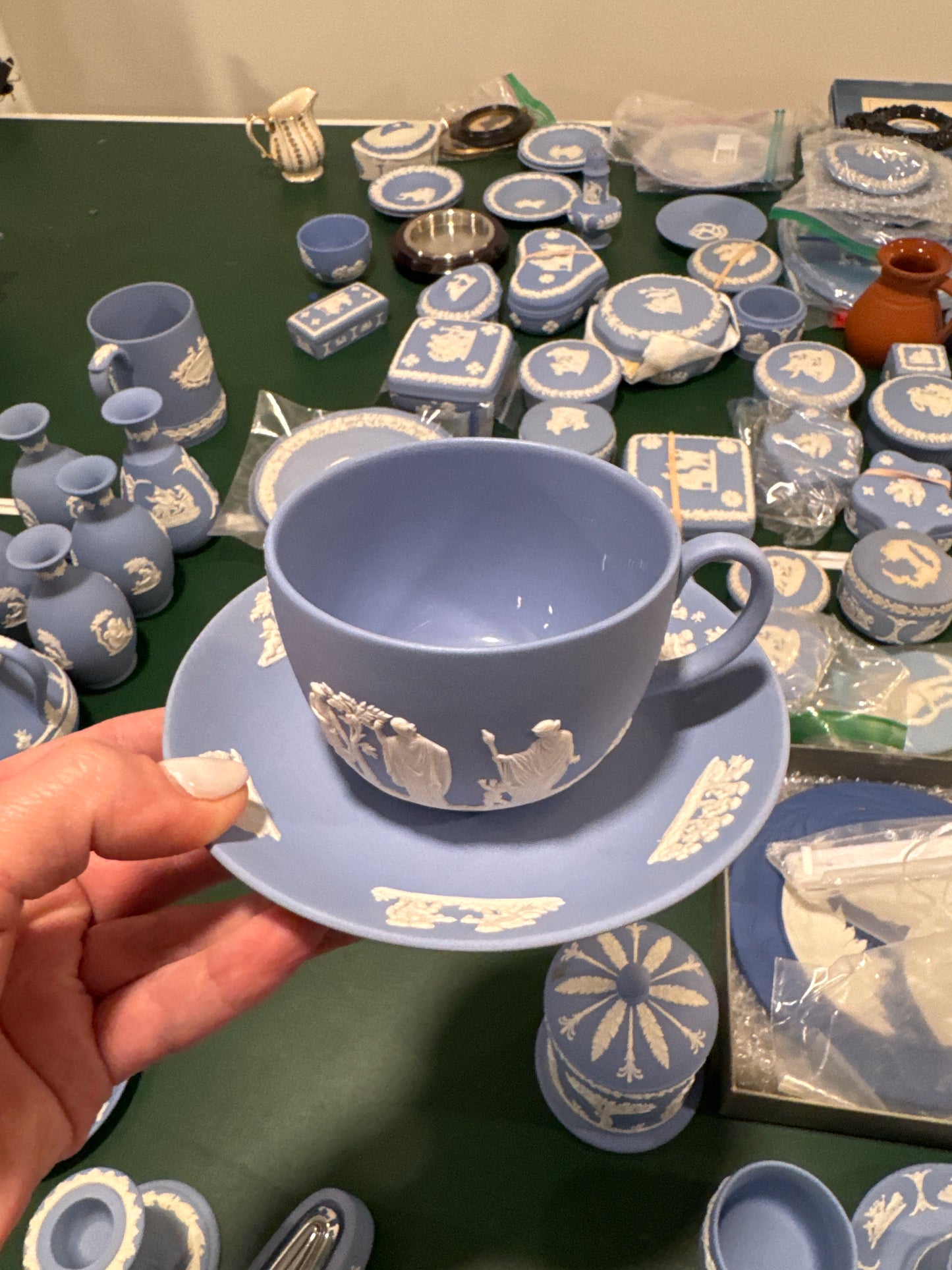 Wedgwood light blue tea cup set