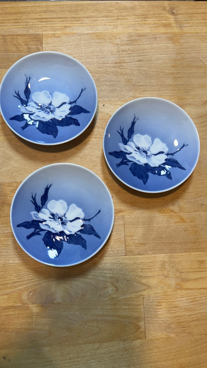 Vintage Royal Copenhagen Blue Floral Dishes – Set of Three