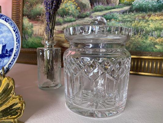 Stunning Waterford Lismore Biscuit Jar, 7” Tall - Pristine!