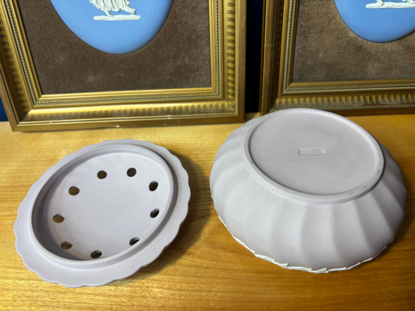 Wedgwood Jasperware lilac potpourri lidded dish!