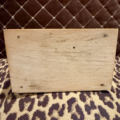 Charming inlaid wood lidded box.