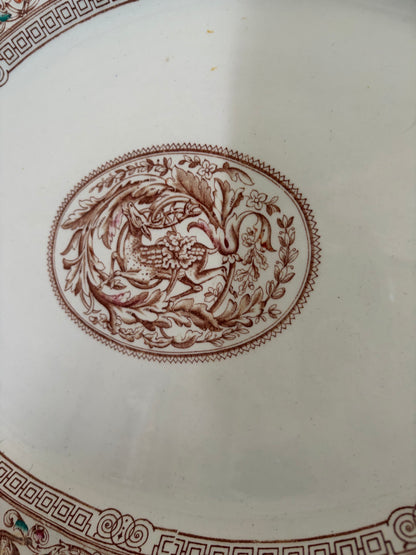 Stunning antique Hope and Carter Borgia deer platter! Circa 1860-1880
