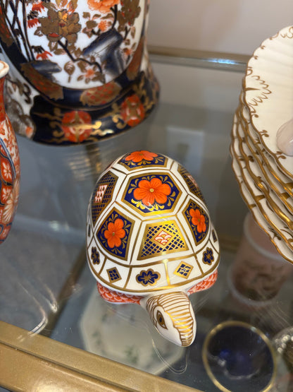 Royal Crown Derby Imari turtle paperweight!