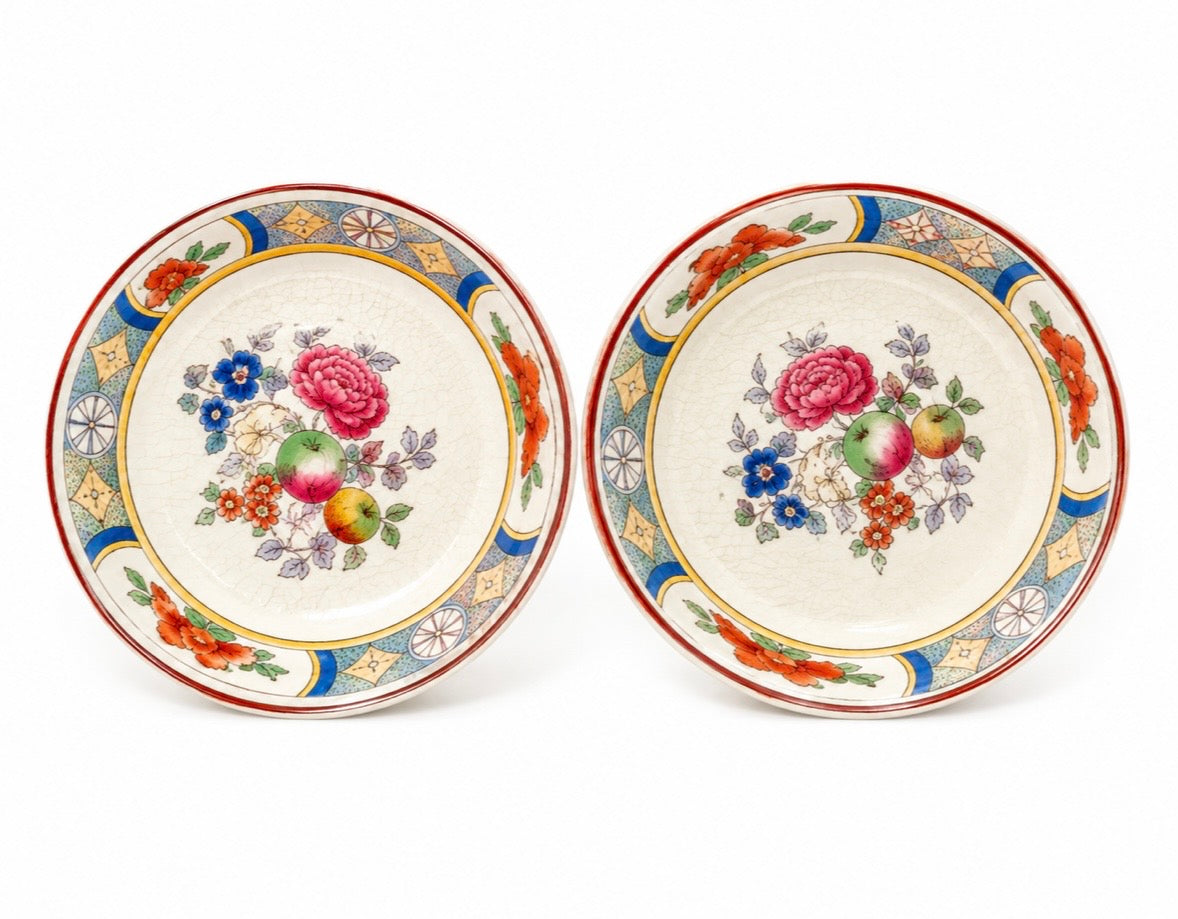Reserved for Yvonne Hearts for Spokane Charity Auction - Antique Pair Johnson Brothers “Arundale” Butter Pats | England, c. 1920s–30s
