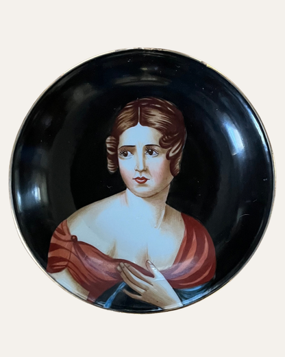 Set of Eight Richard Ginori Hand-Painted Italian Portrait Mini Plates | Historical Figures