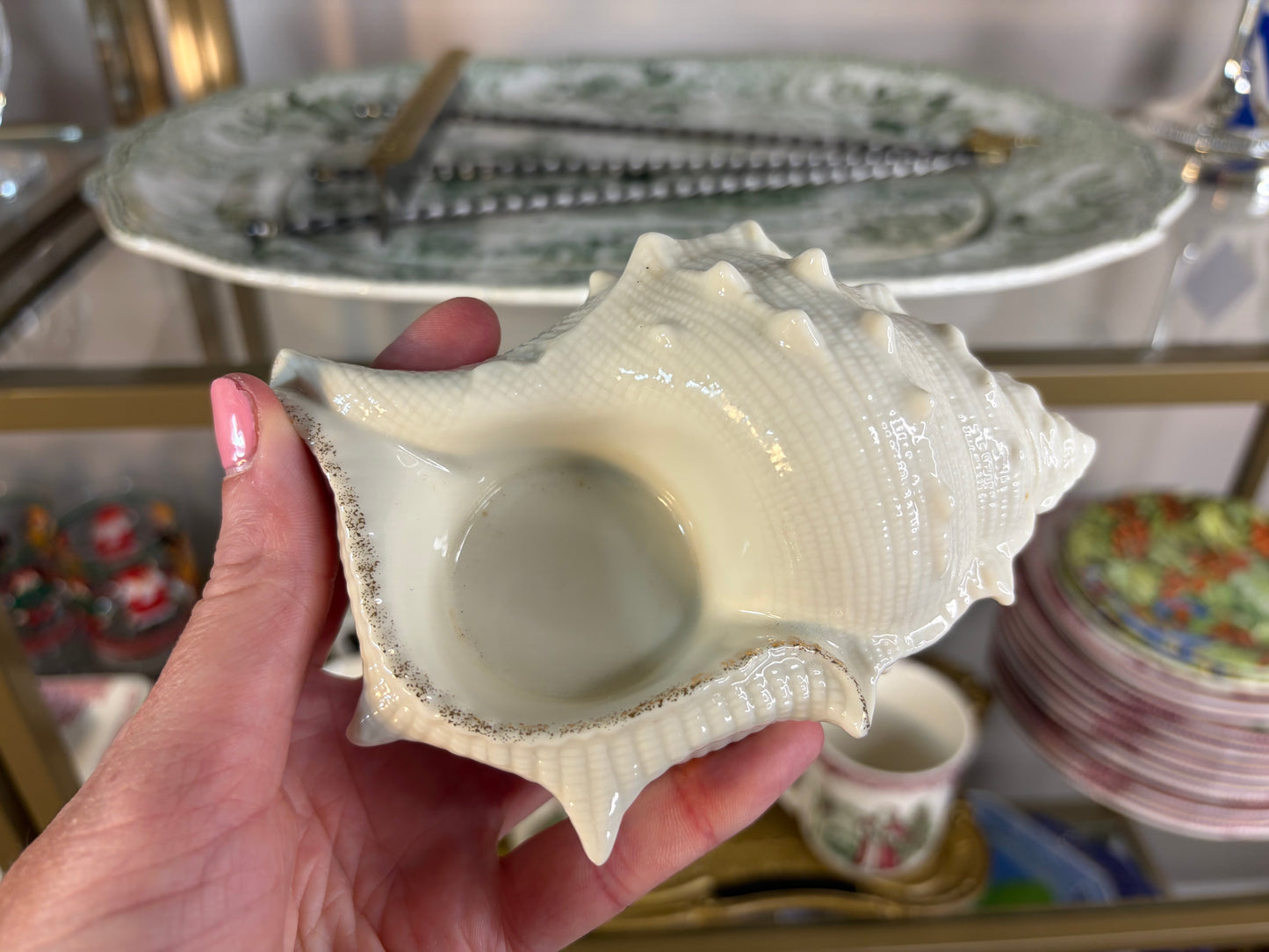 Lovely Lenox shell candleholder!