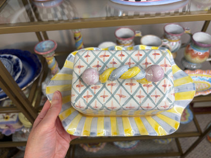Mackenzie-Childs butter dish!