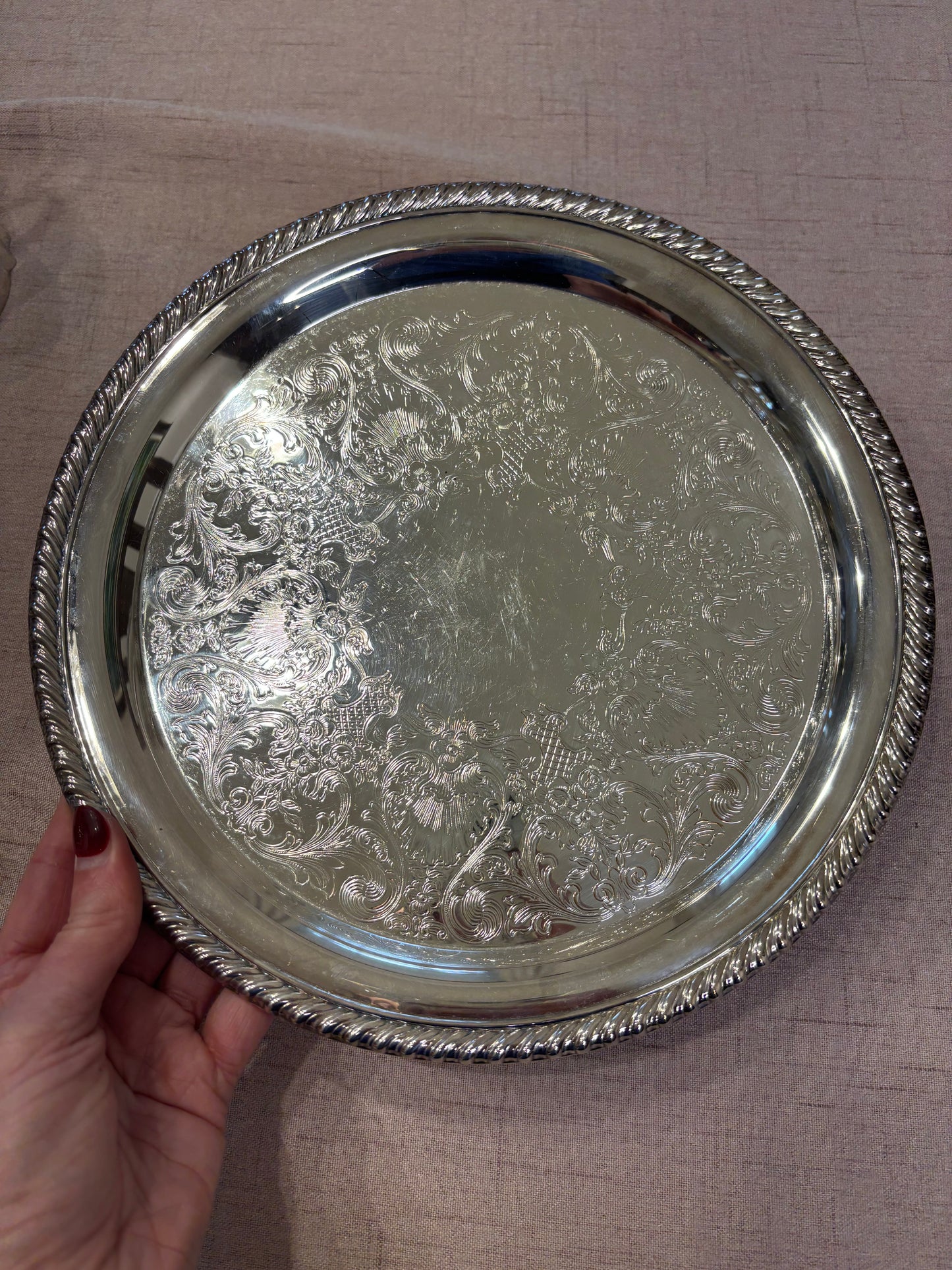 Stunning Barker Ellis three piece tea set! Includes pitcher, creamer, and sugar!