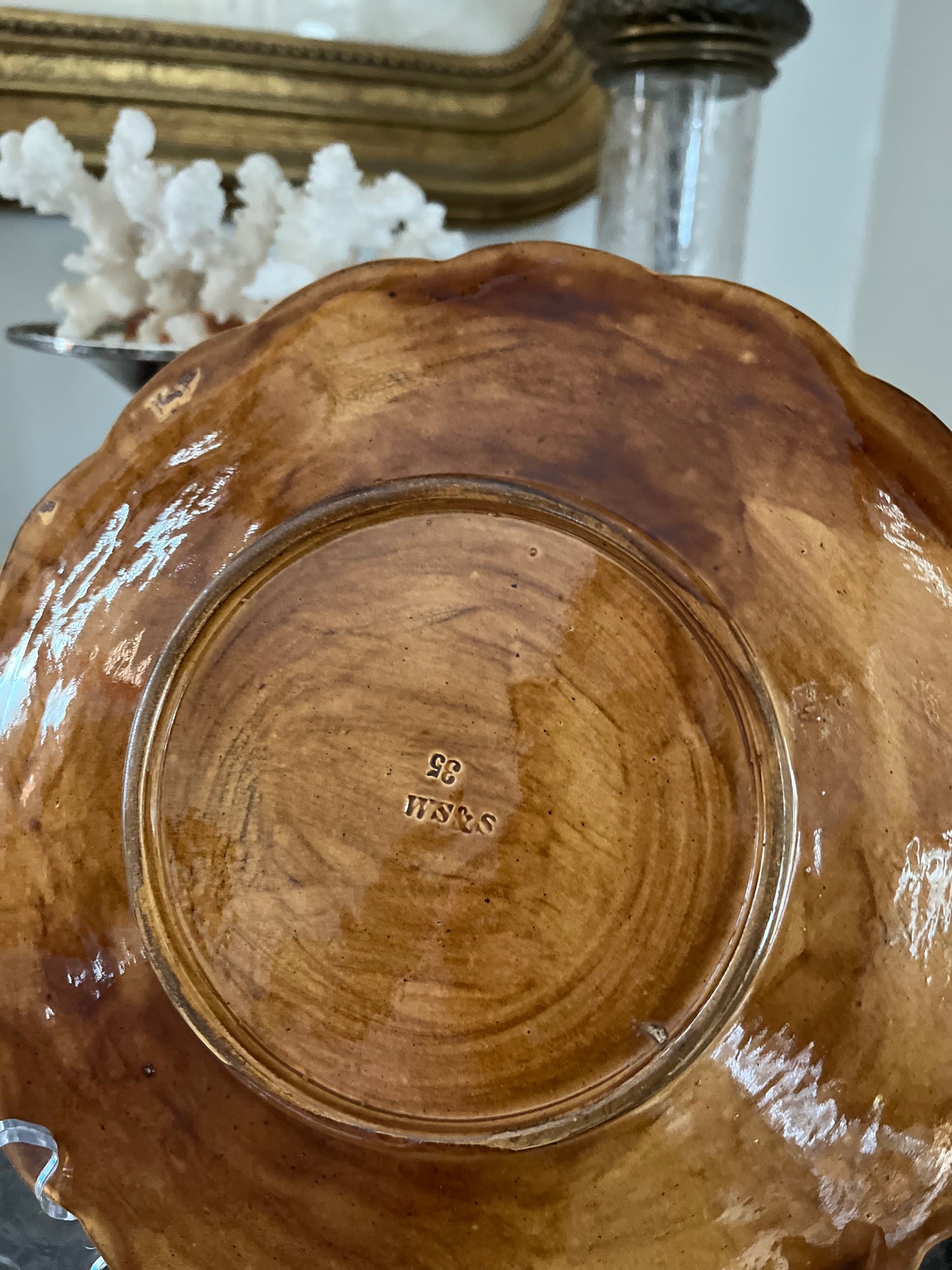 Live 08/18 Rare Antique Wilhelm Schiller & Sohn Bohemian Majolica Figural Plate – 8 1/2”