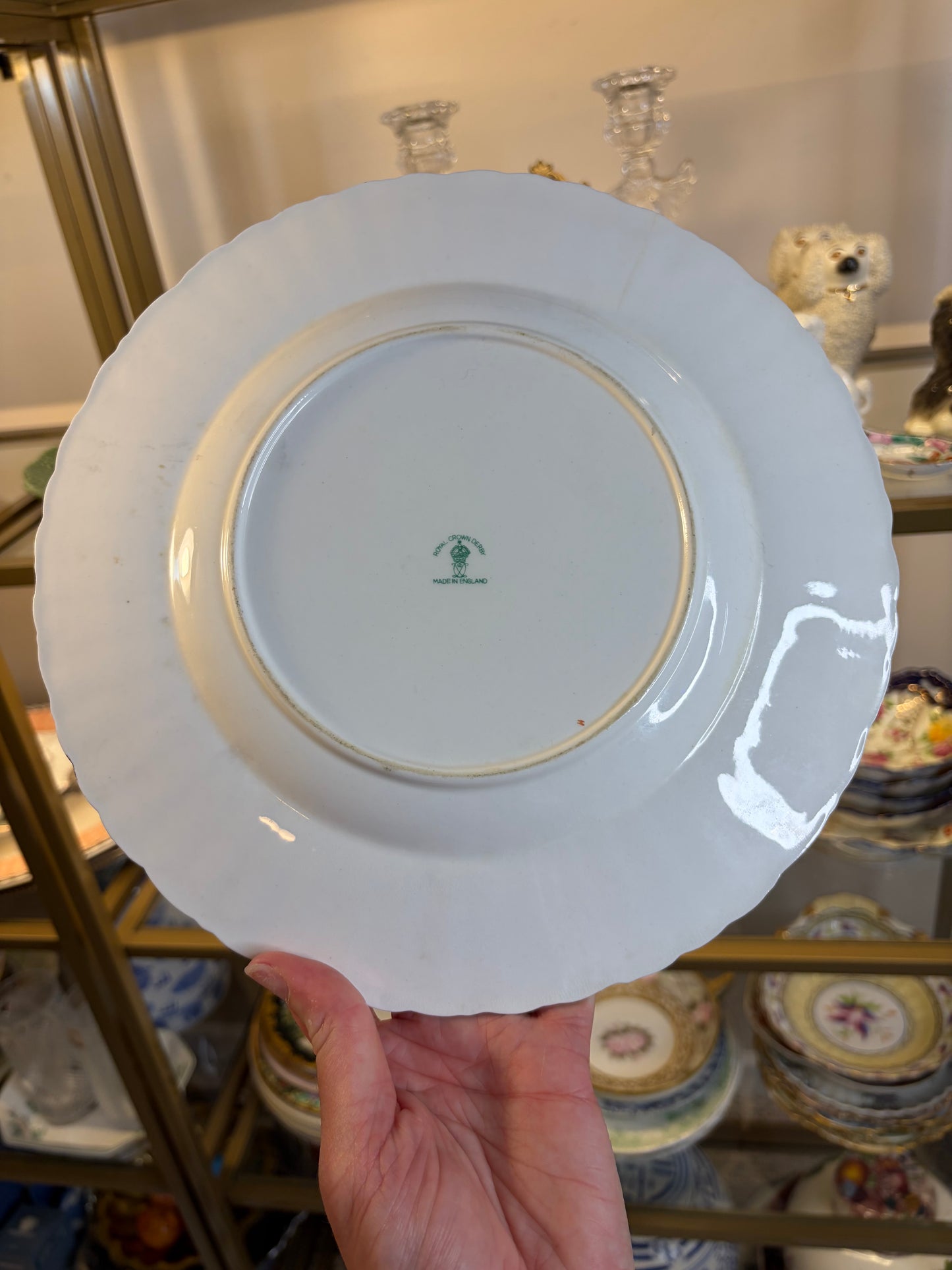 Gorgeous Royal Crown Derby Lowestoft Pheasant plates set of 6! As is!