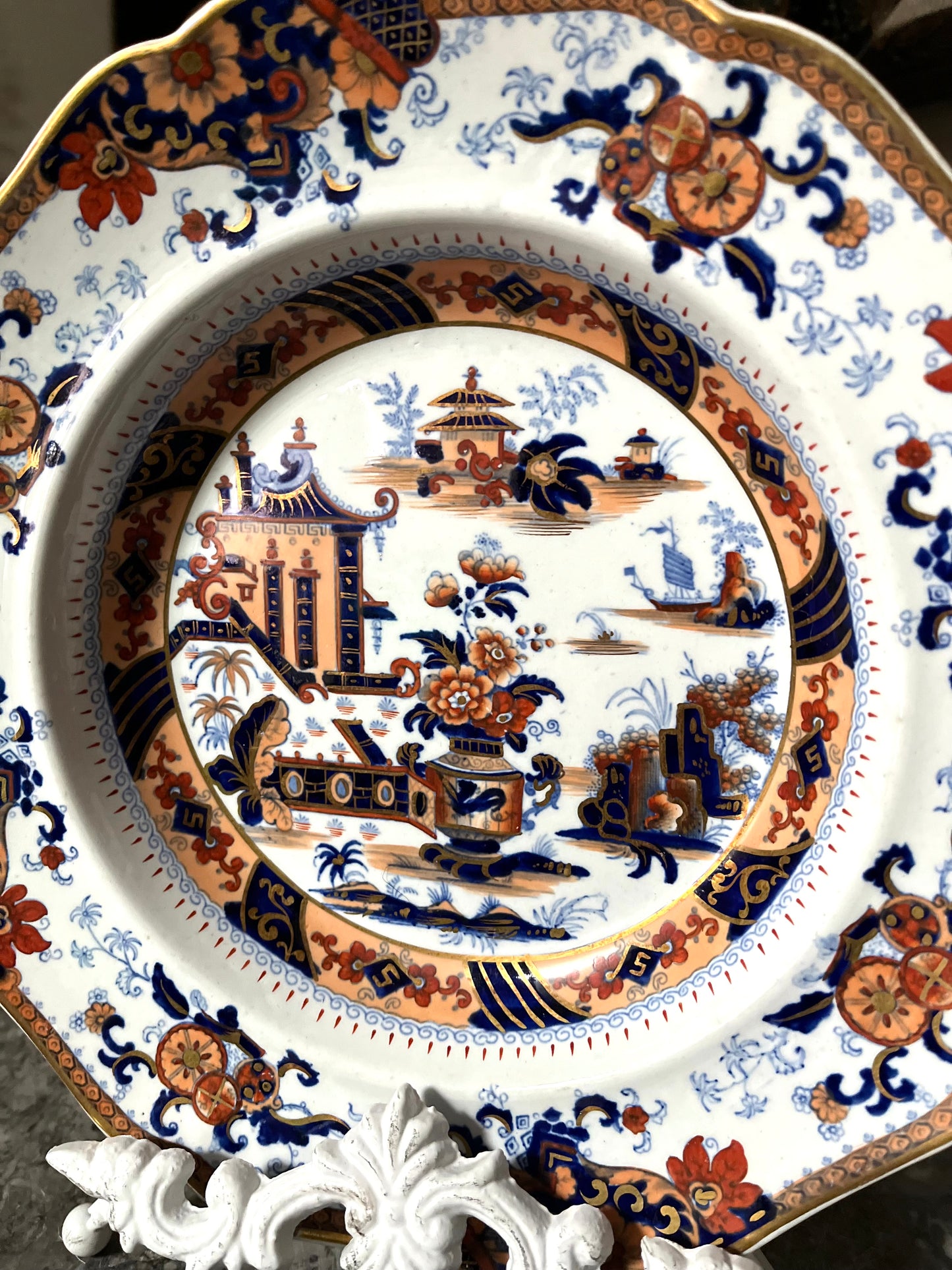 Antique 1800’s Pair Of Ridgeways ‘Penang’ Plates 10” Repairs Priced Accordingly