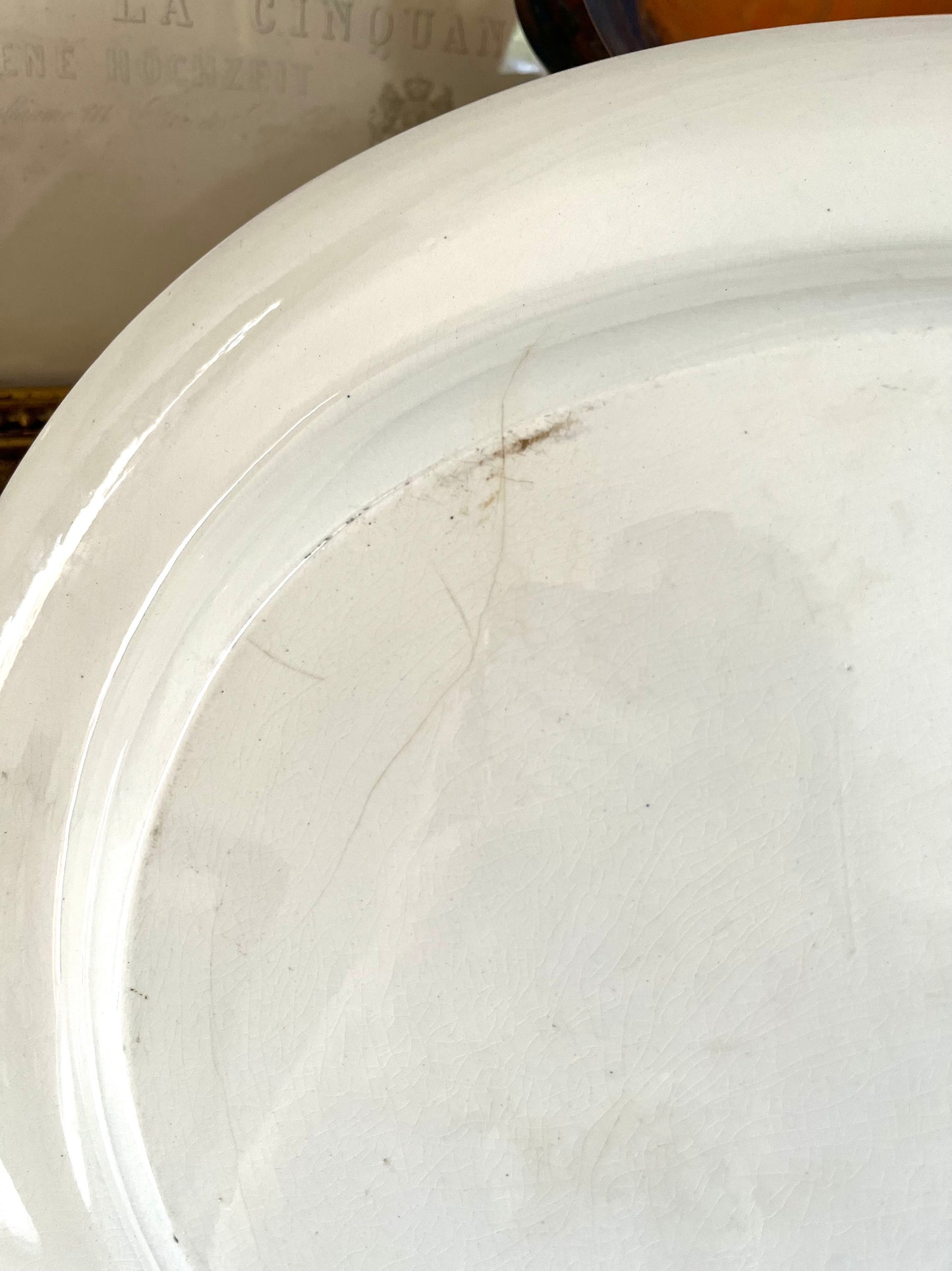 Large Antique Copeland England Platter Bespoke Pattern For Davis Collamore 5th Avenue - Circa 1911-1920’s