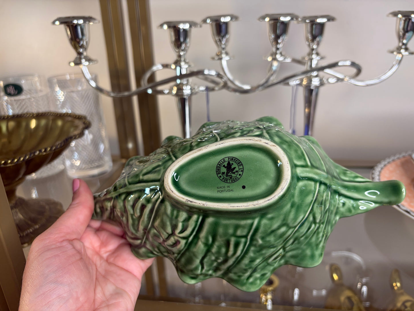 Bordallo Pinheiro cabbage ware gravy boat!