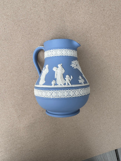 Light blue Wedgewood water pitcher 5”