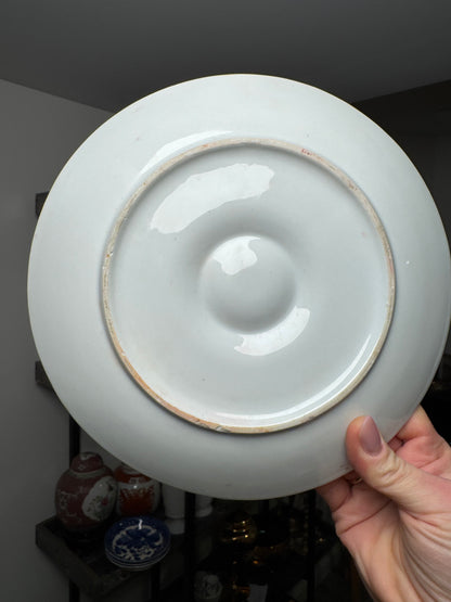 Hand painted oyster plate floral