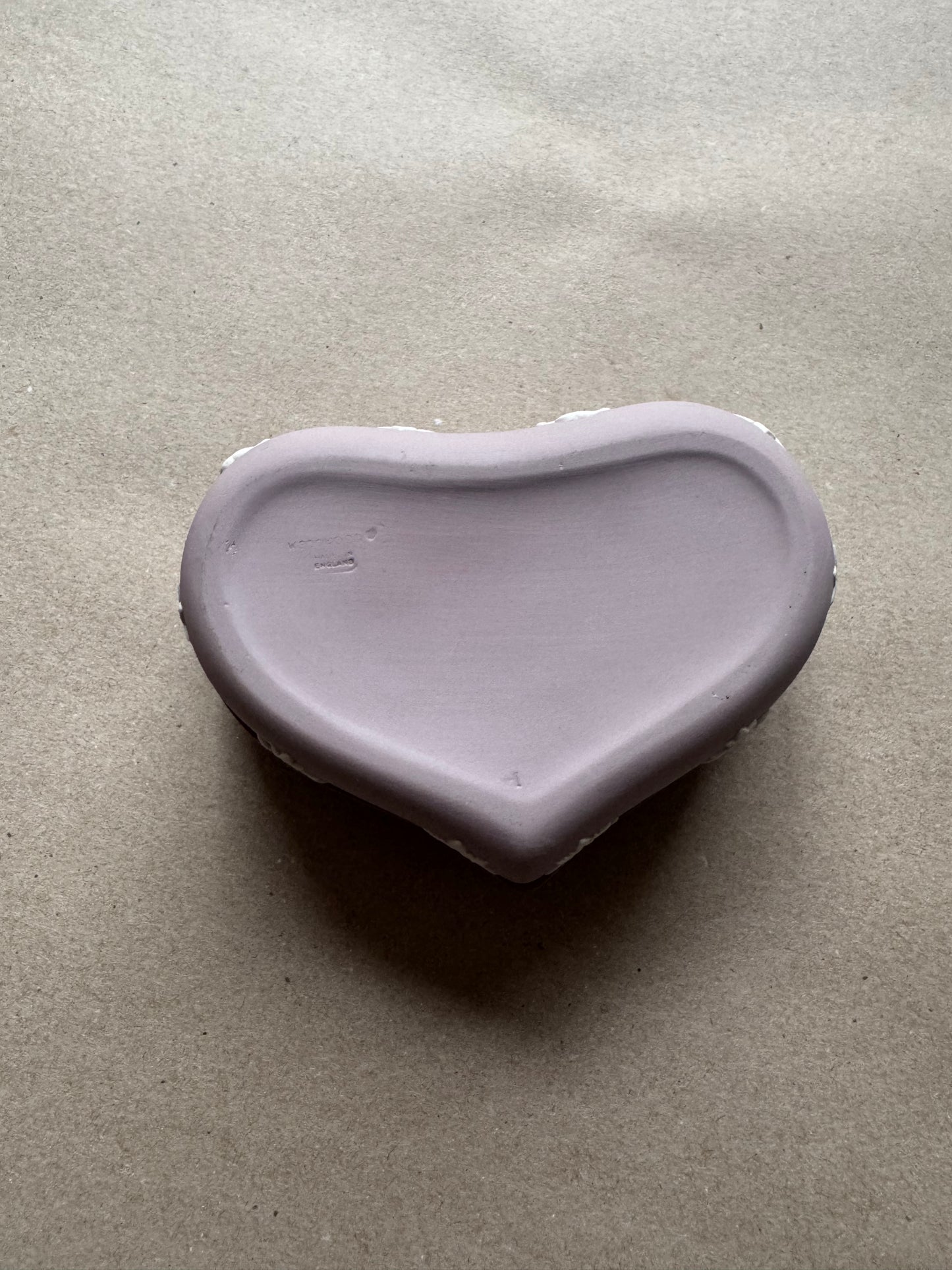 Lilac Wedgewood hear shape trinket box