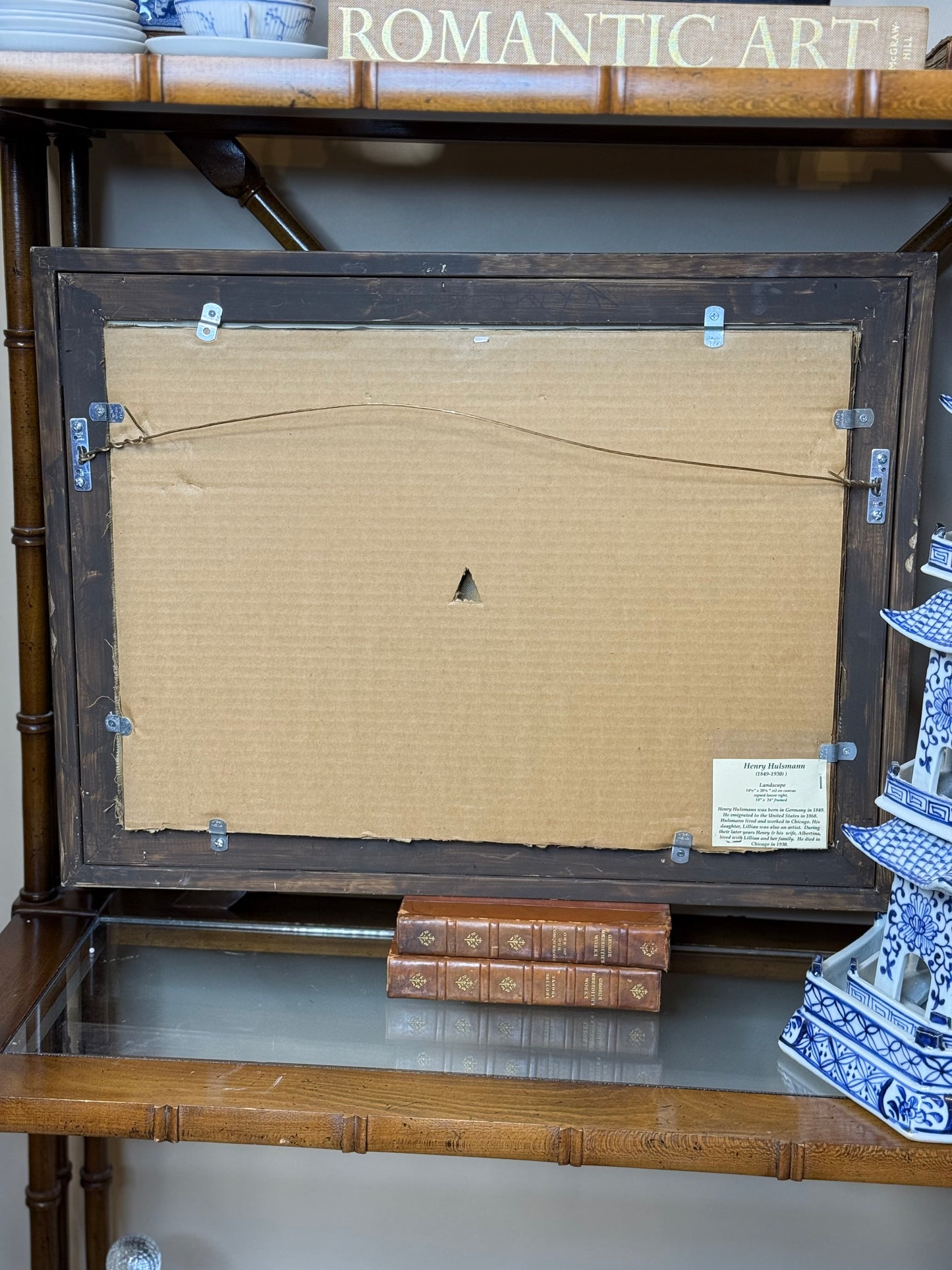 Antique Oil Painting by Henry Hulsmann (1849–1930) Framed Size: 24” x 18”