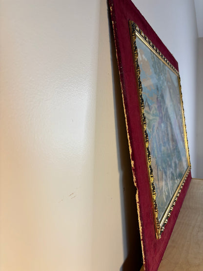 Stunning hunting scene needlepoint partially framed!