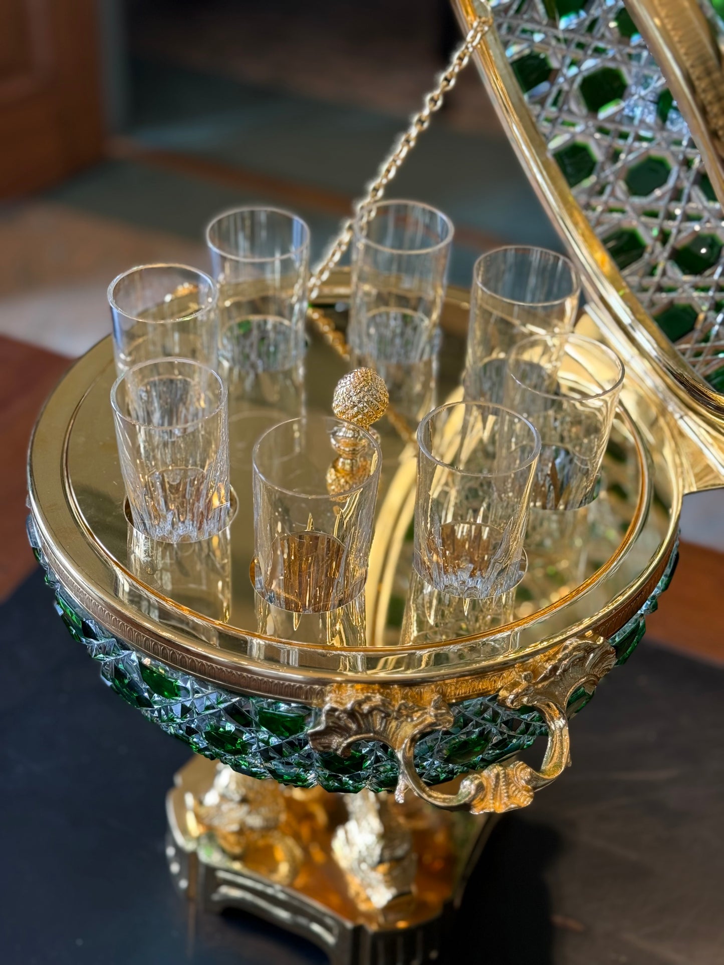 Rare 19.5” Cristal Benito French Crystal Vodka Service Set W/ Certificate of Authenticity & Appraisal | Charitable Offering