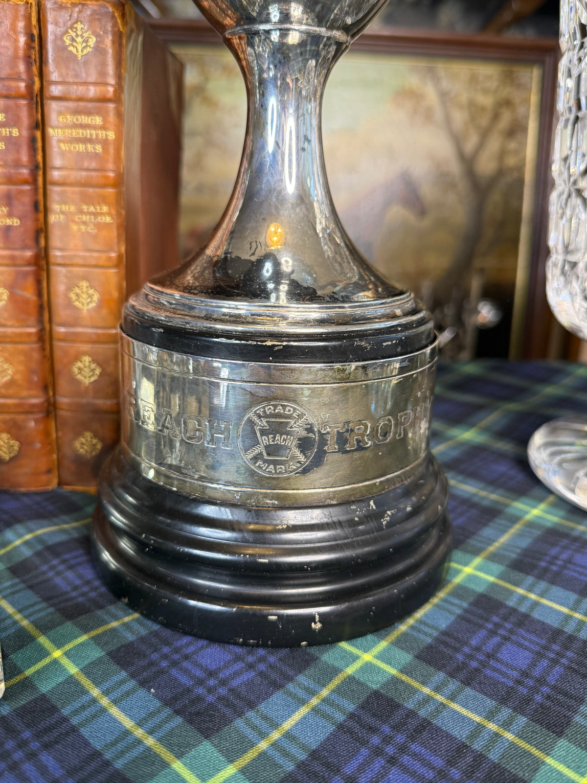 Antique 1926 A.J. Reach Baseball 16.5” Tall Trophy by Meriden Britannia Co. International Silver | Silver Plate Sporting Trophy | C781