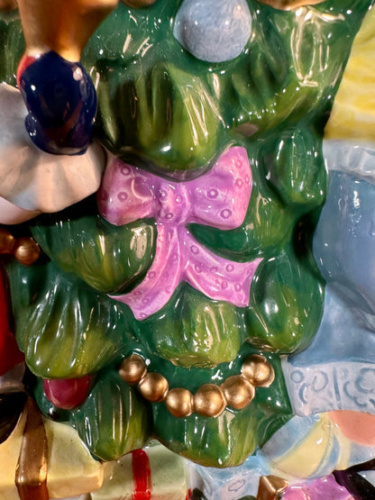 Festive Vintage Spode Christmas Tree Figural Cookie Jar, 13"