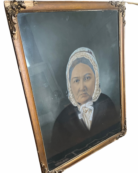 Live 06/05 - Antique Circa Lare 1800’s Pastel Portrait Mourning