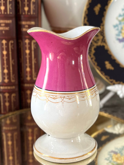 Live 09/15 19th Century Ott & Brewer Etruria Pink Porcelain Bathroom Vanity Set 1871-1874