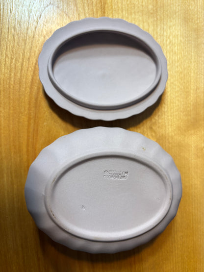 Wedgwood Jasperware Lilac lidded trinket box!