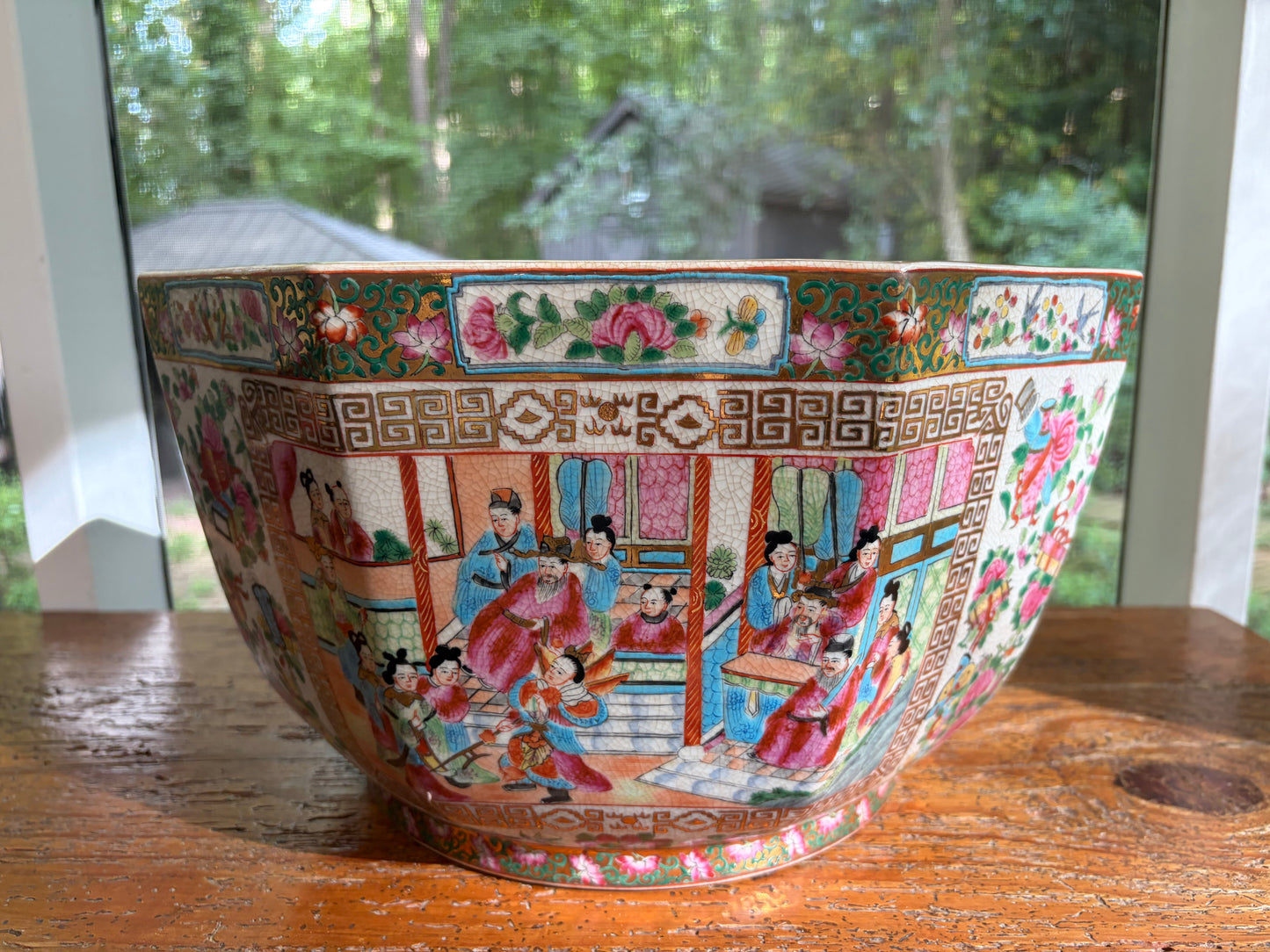 RESERVED - MOLLIE - Stunning Famille Rose Export large bowl!