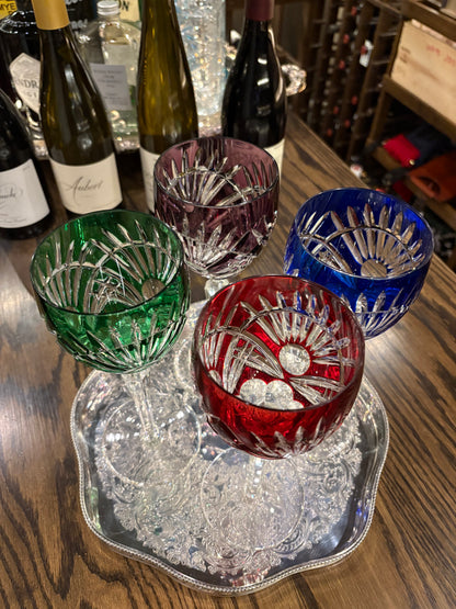 Set (4) Cut to clear Crystal Glasses