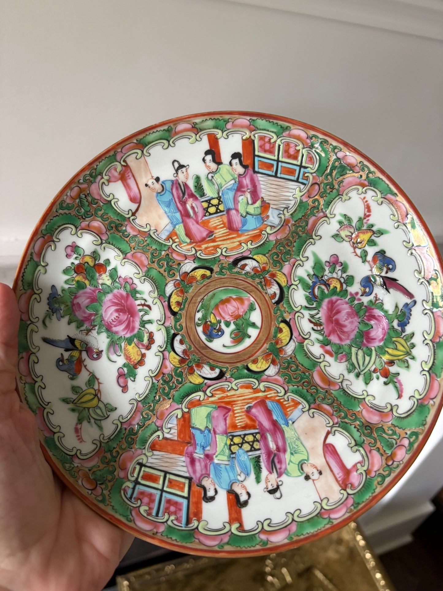 11/23 Pair of 7.5” Rose Medallion Plates