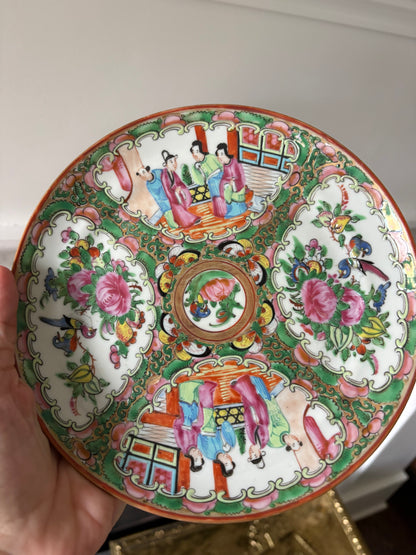 11/23 Pair of 7.5” Rose Medallion Plates