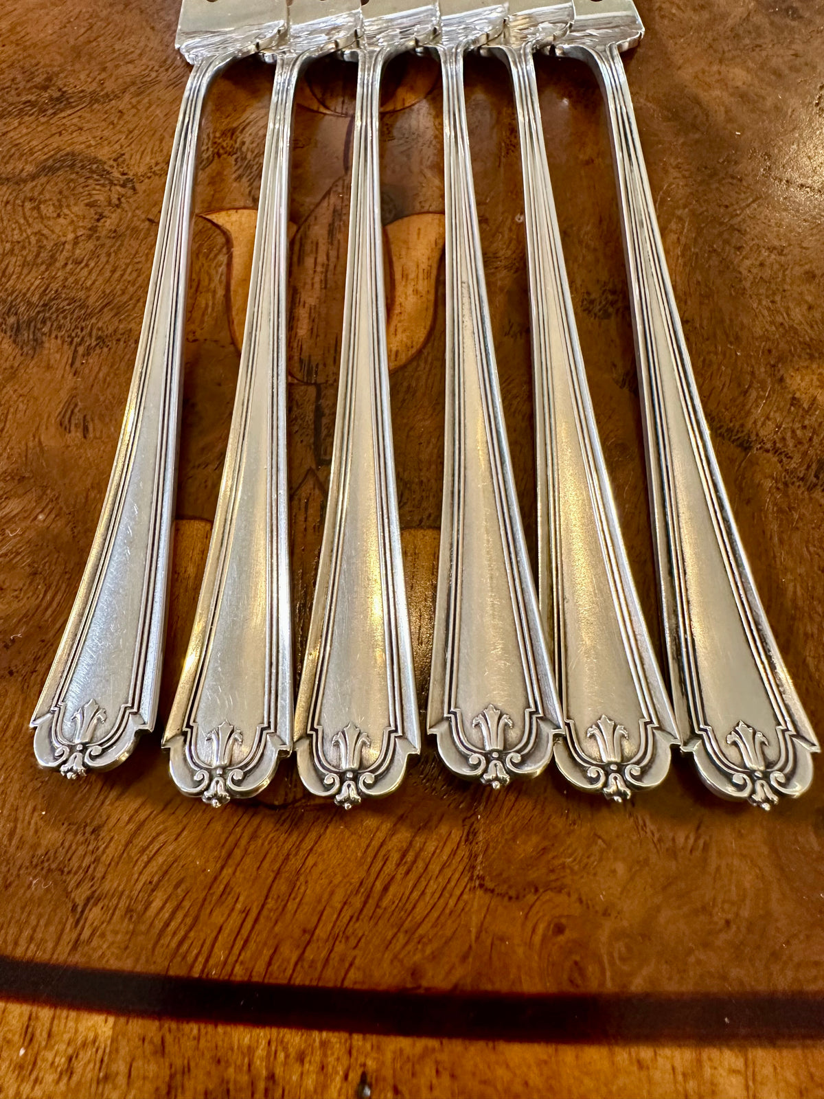 Antique Fessenden Langdon Sterling Silver Oyster & Cocktail Forks, Set of 6 | 1912 Pattern