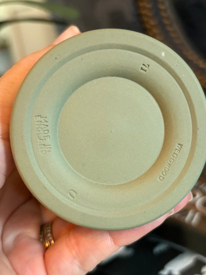 Wedgwood Green Jasperware Trumpet Vase