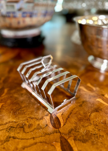 Antique Mappin & Webb Art Deco Silver-Plated Toast Rack | England, c. 1920s–1930s
