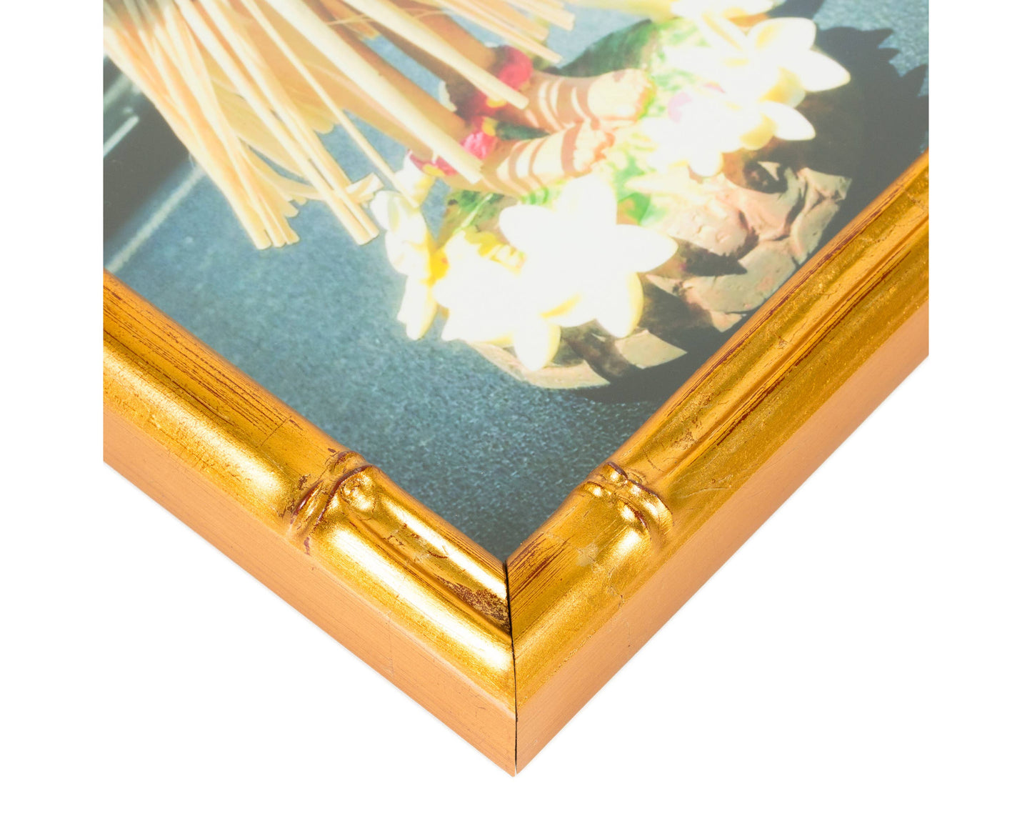 16x20 Picture Frame, Vintage Bamboo Vintage Gold, Assembled