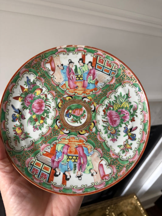 11/23 Pair of 7.5” Rose Medallion Plates