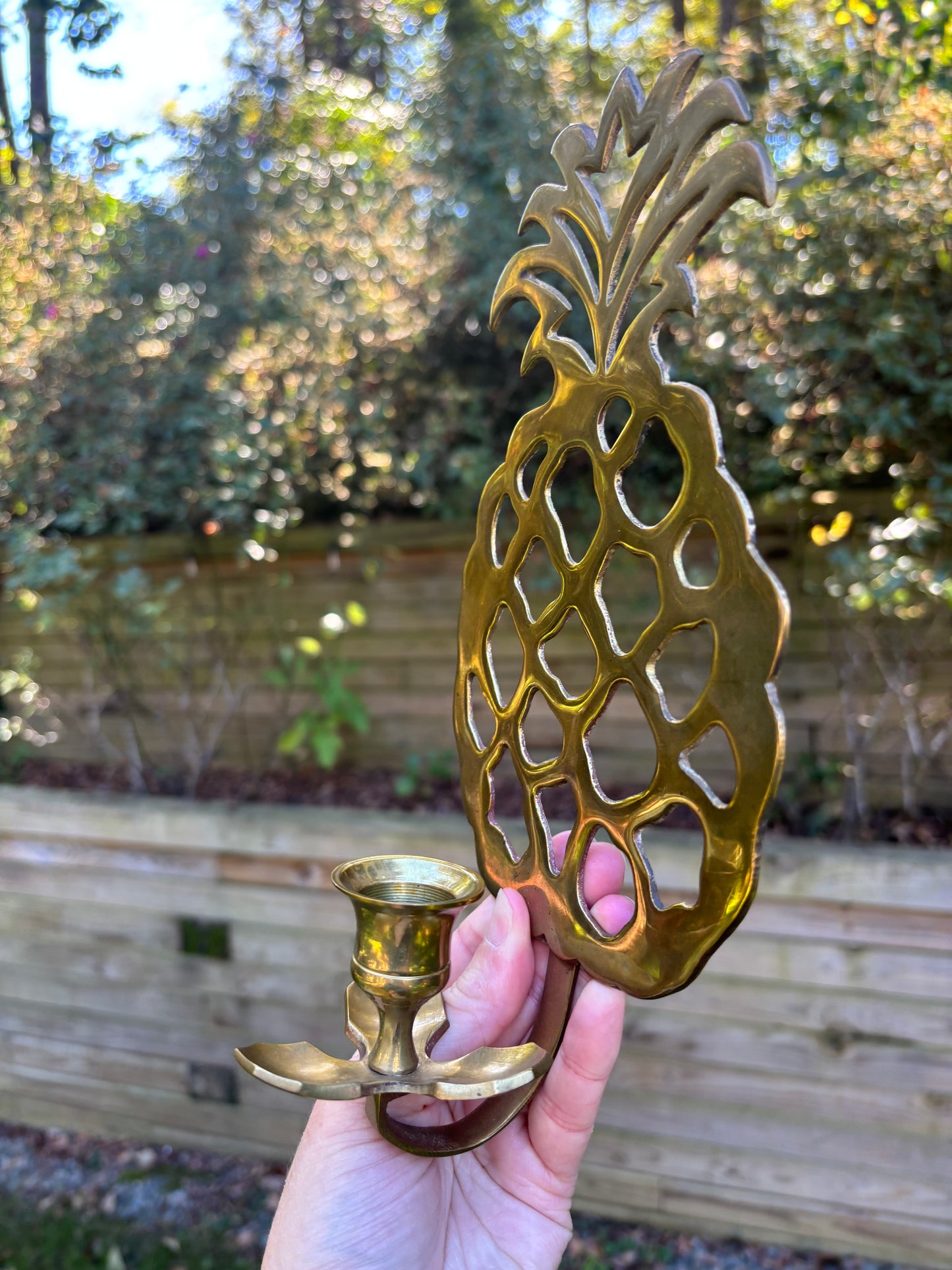 Single brass pineapple sconce!